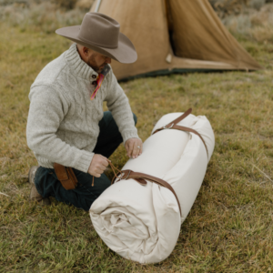 Capriola complete bedroll canvas tarp foam leather straps