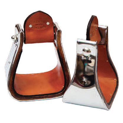 thumbnail image 2 of Custom 5" Wide Metal Bound Bell Stirrups – Personalized With Your Brand, G&E, USA Made 2 of 3