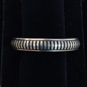 Sterling Silver Stripe Cuff