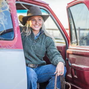Susan Ladies Wool Sweater - Sagebrush