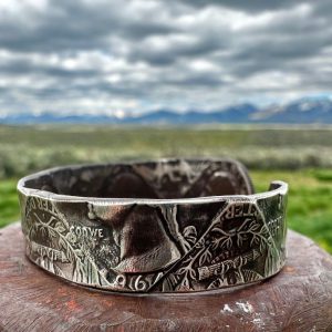 Handmade Sterling Cuff Bracelet – Silver Quarters Mosaic