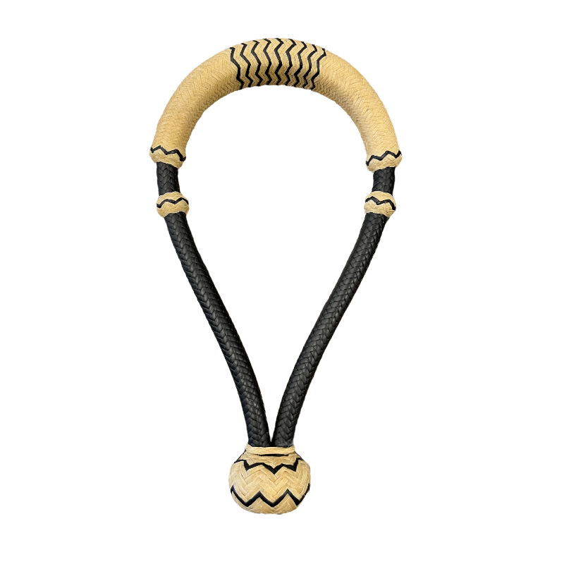 60 Plait Bosal Rawhide with Accented Dyed Rawhide and Spacer