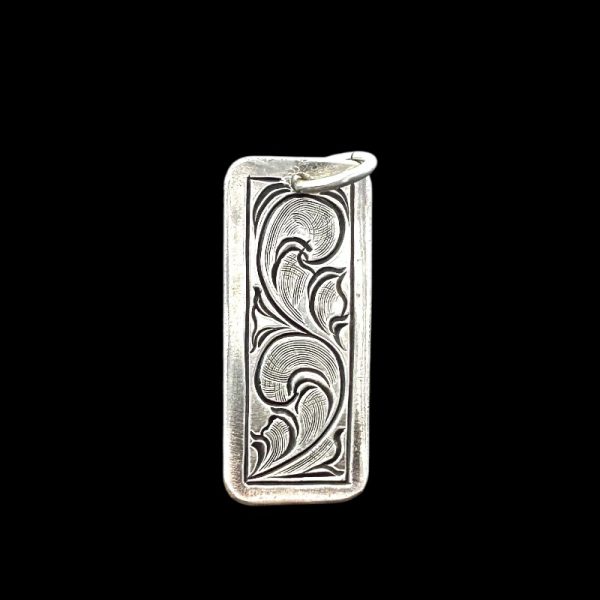 Sterling Silver Hand Engraved Pendant - Image 2