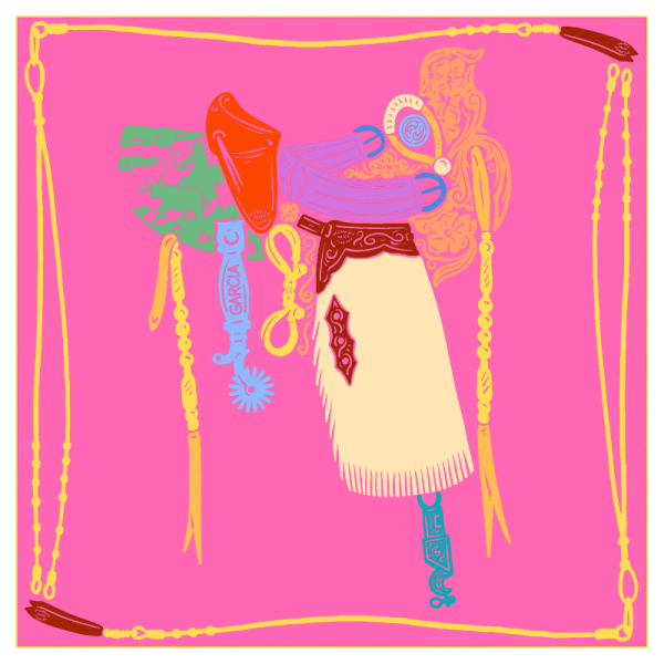 Saddle Tramp Silk Scarf - Image 7