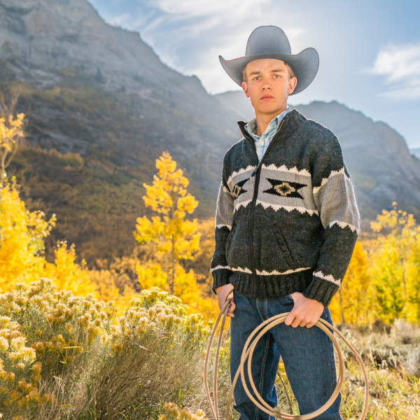 Capriola Navajo Sweater – Black Natural - Image 2