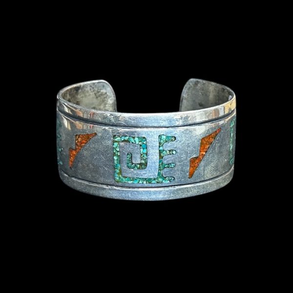 Desert Mosaic Vintage Chip Inlay Bracelets by Carl Allen Begay