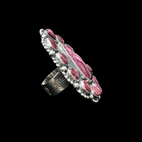 "Royal Mesa" Purple Spiny Oyster Adjustable Ring - Image 3