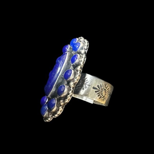 "Midnight Horizon" Lapis Adjustable Ring - Image 2