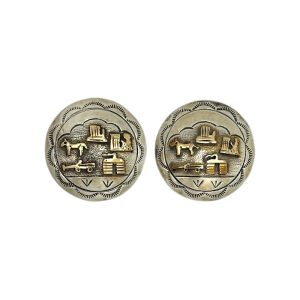 Vintage Sterling Silver Storyteller Earrings