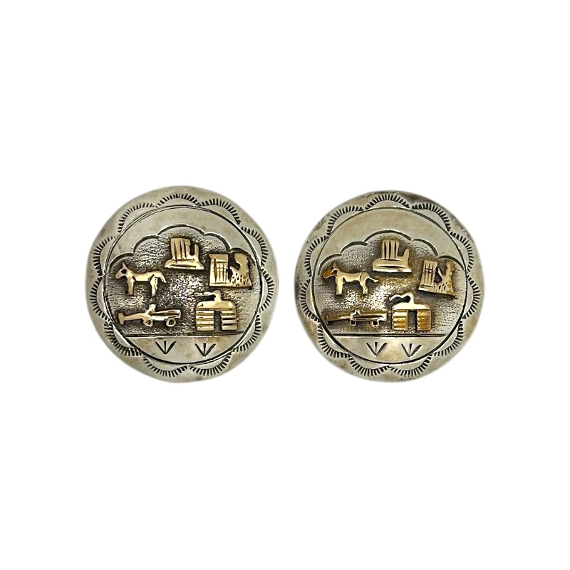 Vintage Sterling Silver Storyteller Earrings