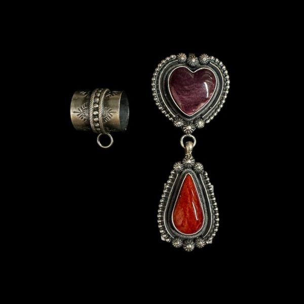 "Eternal Flame" Spiny Oyster Heart Necklace - Image 4