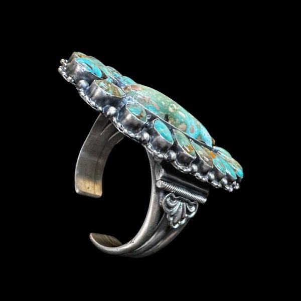 "Sage Horizon" Royston Turquoise Statement Bracelet - Image 3