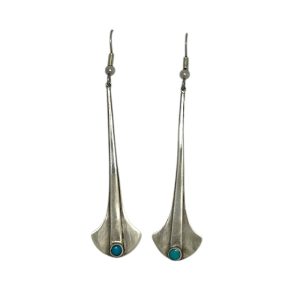 Vintage Sterling Silver & Turquoise Dangle Earrings