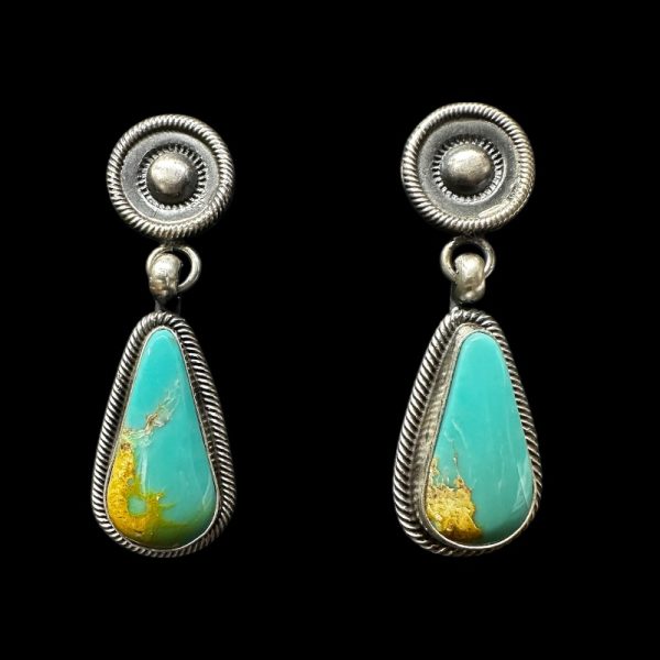 Kingman Turquoise Sterling Silver Earrings