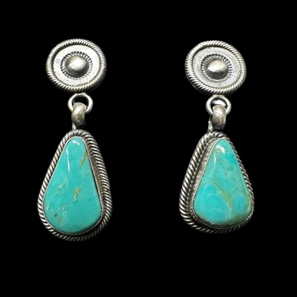 Kingman Turquoise Sterling Silver Earrings