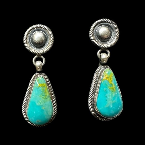 Kingman Turquoise Sterling Silver Earrings