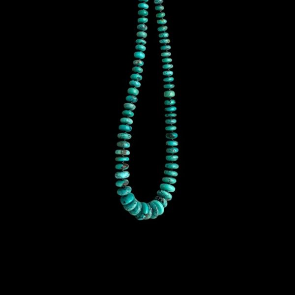 Theresa Mayette Handmade Graduated Turquoise and Heishi Bead Necklace - Image 2