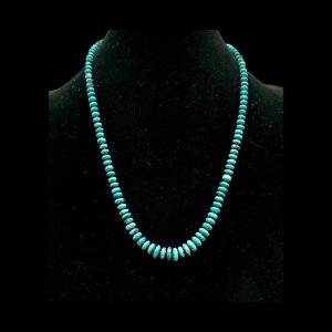 Theresa Mayette Handmade Graduated Turquoise and Heishi Bead Necklace