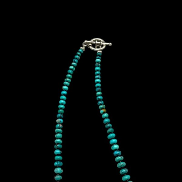 Theresa Mayette Handmade Graduated Turquoise and Heishi Bead Necklace - Image 3