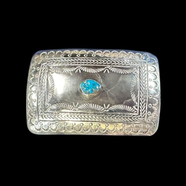 Vintage Sterling Silver Belt Buckle – Signed W.D.