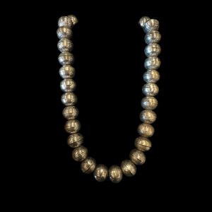 Stamped Sterling Silver Bench Bead Necklace