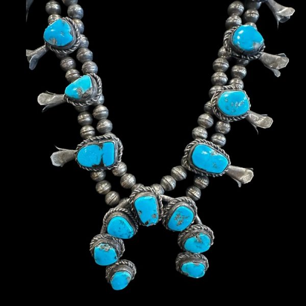 Vintage Navajo Sterling Silver Squash Blossom - Image 4
