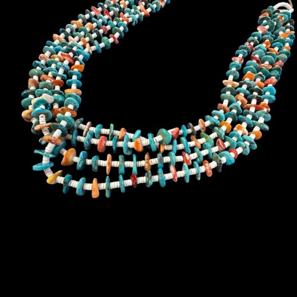 Handmade Santo Domingo Four-Strand Heishi Necklace - Image 2