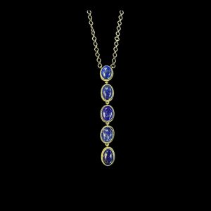 P. Skeets Handmade Lapis Lariat Necklace