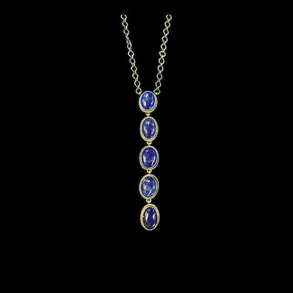 P. Skeets Handmade Lapis Lariat Necklace