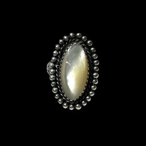 Vintage Sterling Silver Mother of Pearl Ring