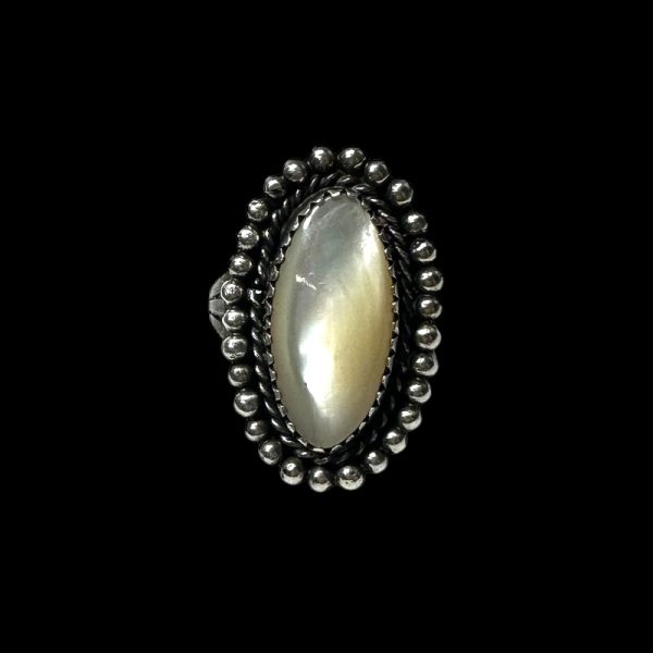 Vintage Sterling Silver Mother of Pearl Ring