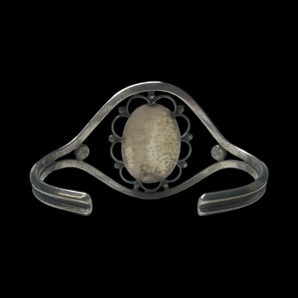 Signed RU Zuni Shadowbox Cuff Bracelet - Image 2