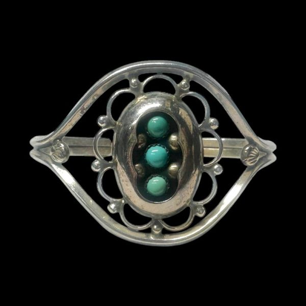 Signed RU Zuni Shadowbox Cuff Bracelet