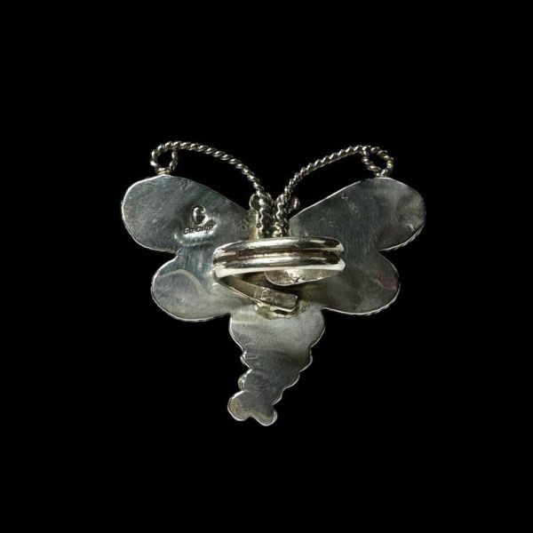 Sterling Silver Turquoise Butterfly Ring - Image 3