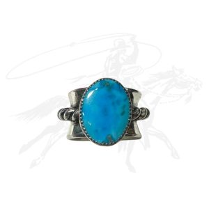 Handcrafted White Water Turquoise Ring
