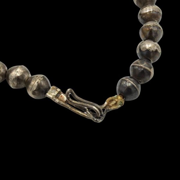 Vintage Navajo Sterling Silver Squash Blossom Necklace - Image 4