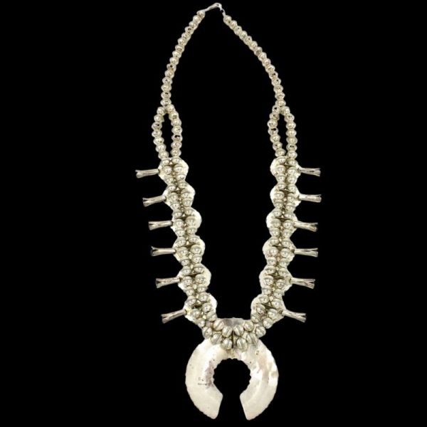 Navajo Petit Point Squash Blossom Necklace by Benjamin James - Image 2
