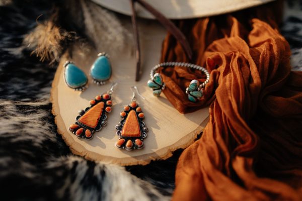 Tyler Brown Spiny Oyster and Sterling Silver Earrings - Image 3