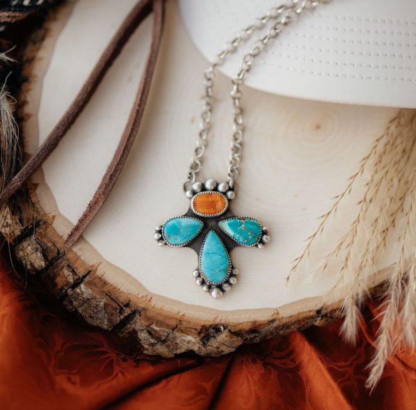 Royston Turquoise & Spiny Oyster Pendant