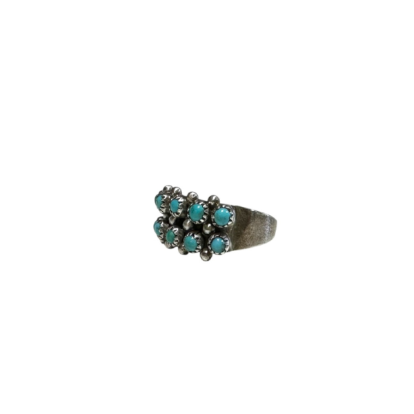 Vintage Zuni Snake Eye Cluster Ring - Image 2