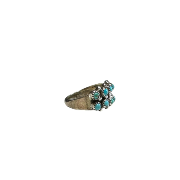 Vintage Zuni Snake Eye Cluster Ring - Image 4