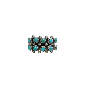 Vintage Zuni Snake Eye Cluster Ring