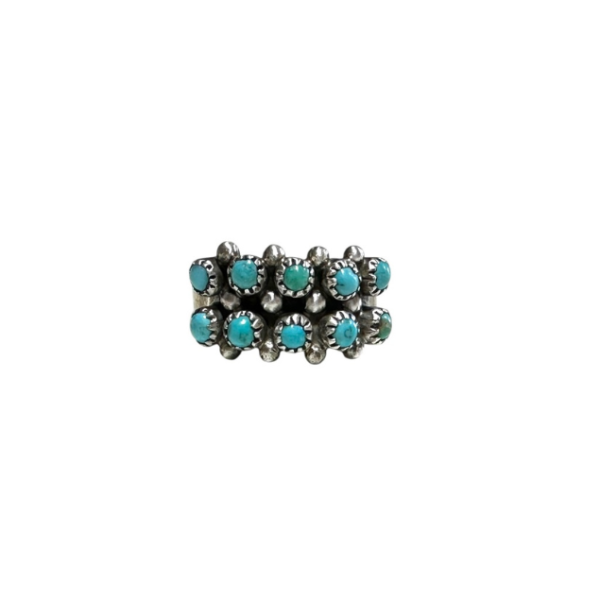 Vintage Zuni Snake Eye Cluster Ring