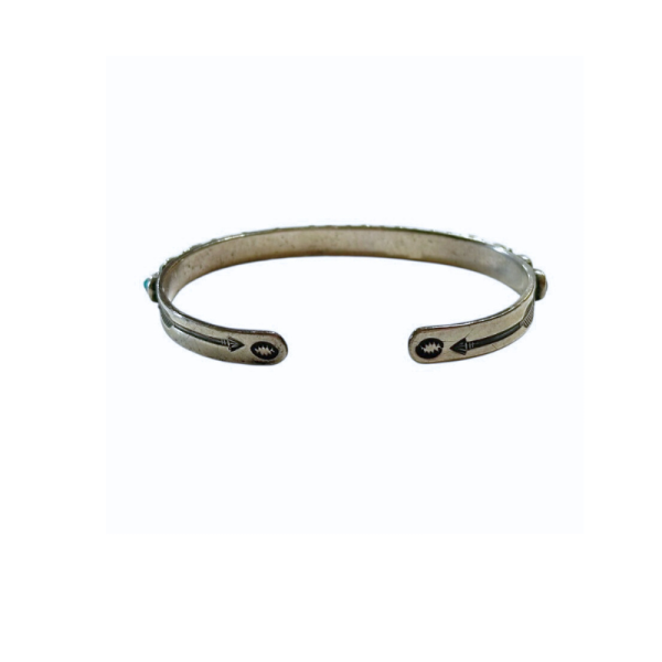 Snake Eye Turquoise Row Cuff Bracelet - Image 3