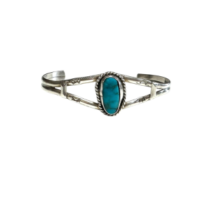 Single-Stone Turquoise Cuff Bracelet