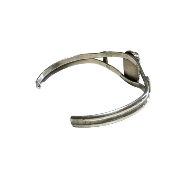 Vintage Sterling Silver Turquoise Cuff - Image 3