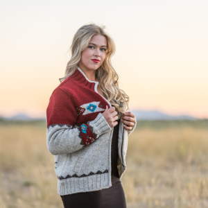 Ladies Navajo Sweater – Ruby