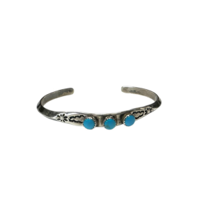 Vintage Three-Stone Turquoise Cuff