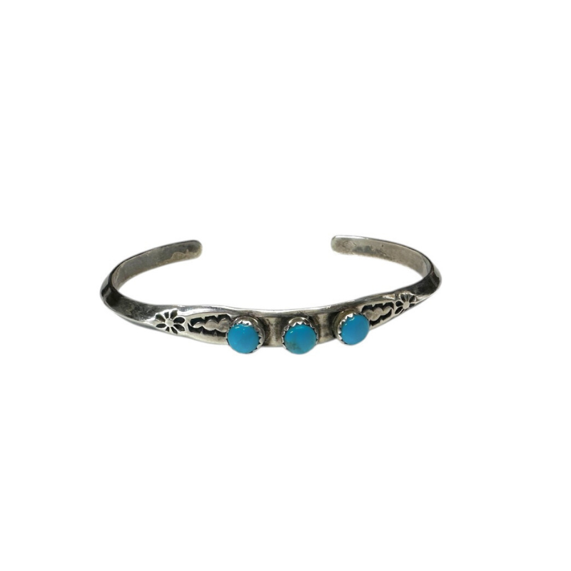 Vintage Three-Stone Turquoise Cuff