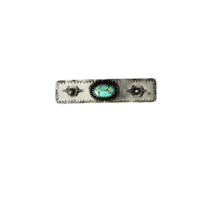Vintage Sterling Silver & Turquoise Barrette